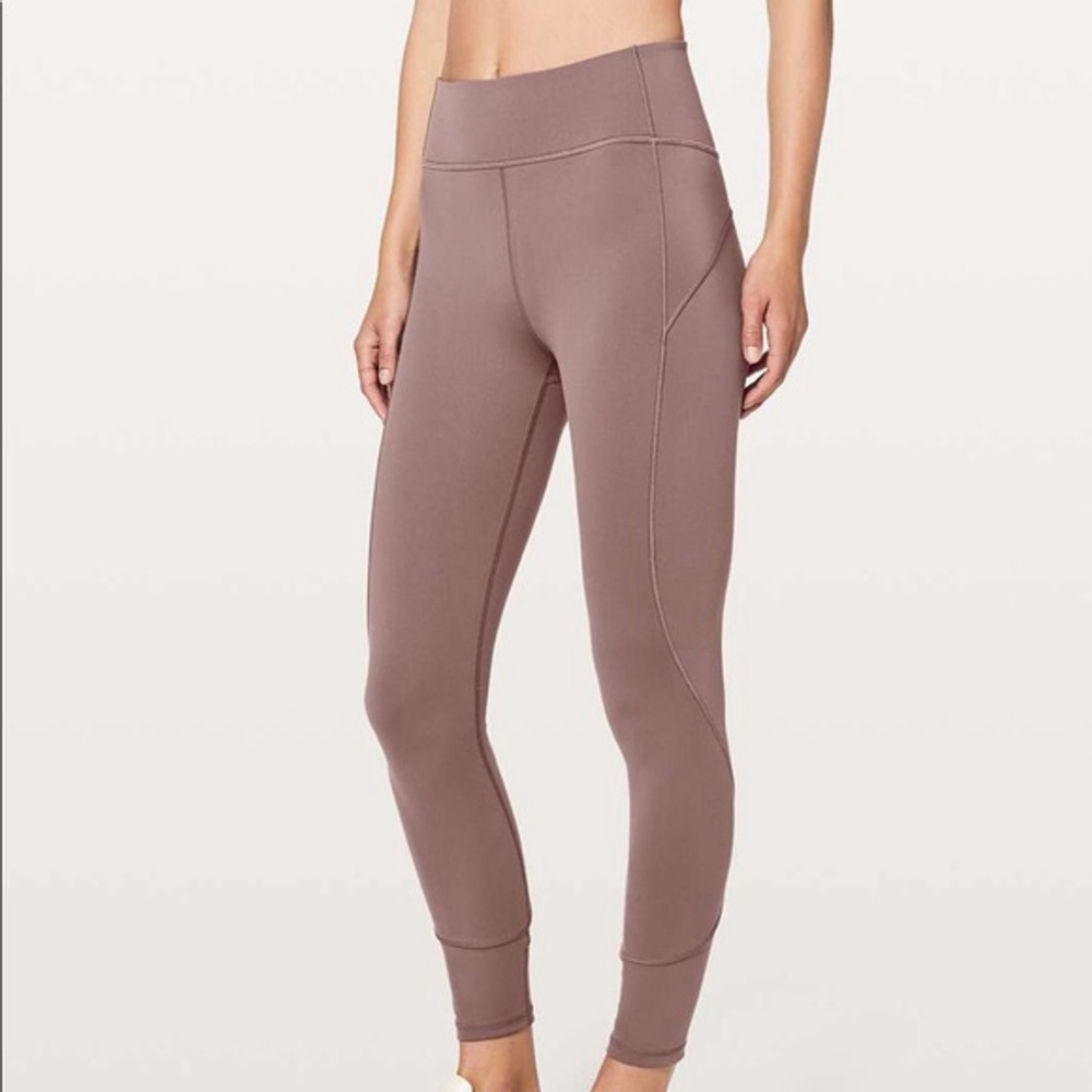 Lululemon In Movement Leggings Antique Bark Brown Women's Size 4